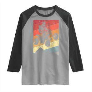 Vintage All-Terrain Vehicles Raglan Shirt Retro 4 Wheeler ATV Riding Quadrider TS10 Sport Gray Black Print Your Wear
