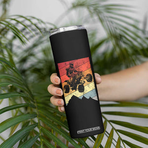 Vintage All-Terrain Vehicles Skinny Tumbler Retro 4 Wheeler ATV Riding Quadrider TS10 Print Your Wear