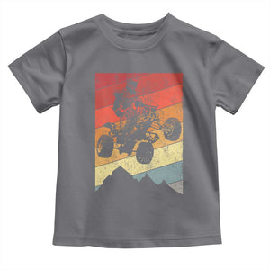 Vintage All-Terrain Vehicles Toddler T Shirt Retro 4 Wheeler ATV Riding Quadrider TS10 Charcoal Print Your Wear