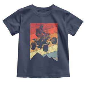 Vintage All-Terrain Vehicles Toddler T Shirt Retro 4 Wheeler ATV Riding Quadrider TS10 Navy Print Your Wear