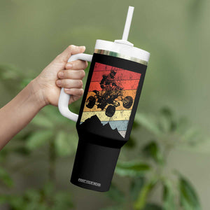 Vintage All-Terrain Vehicles Tumbler With Handle Retro 4 Wheeler ATV Riding Quadrider TS10 Print Your Wear
