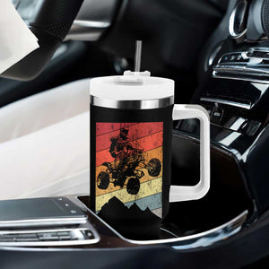 Vintage All-Terrain Vehicles Tumbler With Handle Retro 4 Wheeler ATV Riding Quadrider TS10 Print Your Wear