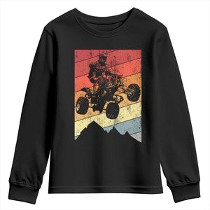 Vintage All-Terrain Vehicles Youth Sweatshirt Retro 4 Wheeler ATV Riding Quadrider TS10 Black Print Your Wear
