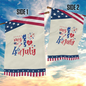 Newborn My First 4th of July Garden Flag Baby Infant Neutral Outfits Stars Stripe TS10 Print Your Wear