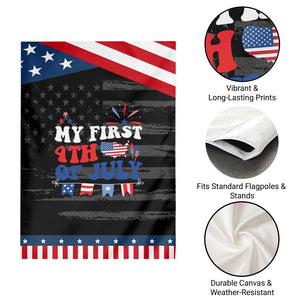 Newborn My First 4th of July Garden Flag Groovy Baby Infant Neutral Outfits Stars Stripe TS10 Print Your Wear
