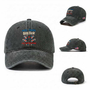 Trade Sister For Firecrackers Washed Cotton Baseball Cap Funny Boys 4th Of July Kids Patriotic TS10 Washed Cap Universal Fit Dark Green Print Your Wear
