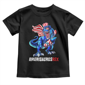 Dinosaur 4th of July Toddler T Shirt Funny Boys Kids Patriotic TS10 Black Print Your Wear