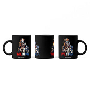 Bigfoot Merica Coffee Mug American Flag Patriotic 4th Of July Uncle Sam TS10 Print Your Wear