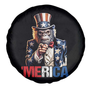 Bigfoot Merica Spare Tire Cover American Flag Patriotic 4th Of July Uncle Sam TS10 Print Your Wear