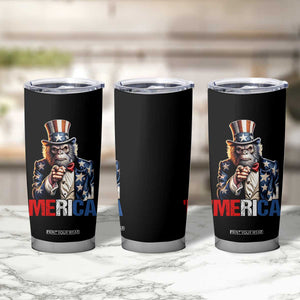 Bigfoot Merica Tumbler Cup American Flag Patriotic 4th Of July Uncle Sam TS10 Print Your Wear