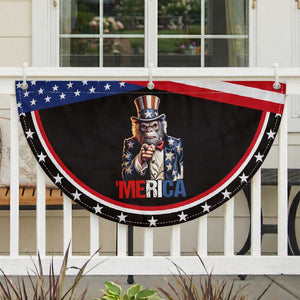 Bigfoot Merica Patriotic Fan Flag American Flag 4th Of July Uncle Sam