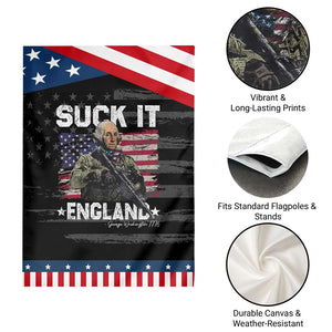 Suck It England Funny 4th of July George Washington 1776 Garden Flag TS10 Print Your Wear