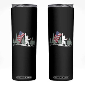 Bigfoot Skinny Tumbler Sasquatch American Flag Patriotic TS10 Black Print Your Wear