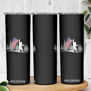 Bigfoot Skinny Tumbler Sasquatch American Flag Patriotic TS10 Print Your Wear