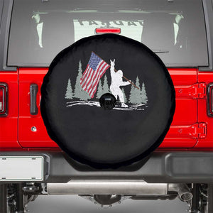 Bigfoot Spare Tire Cover Sasquatch American Flag Patriotic TS10 Black Print Your Wear
