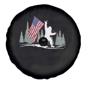 Bigfoot Spare Tire Cover Sasquatch American Flag Patriotic TS10 Print Your Wear