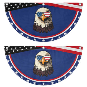 American Flag Eagle Patriotic Fan Flag 4th of July