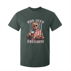 Funny Trump 4th Of July T Shirt For Kid Patriotic BBQ Beer Freedom American Flag TS10 Dark Forest Green Print Your Wear