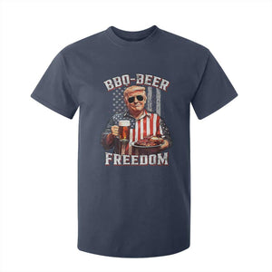 Funny Trump 4th Of July T Shirt For Kid Patriotic BBQ Beer Freedom American Flag TS10 Navy Print Your Wear