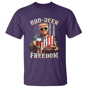 Funny Trump 4th Of July T Shirt Patriotic BBQ Beer Freedom American Flag TS10 Purple Print Your Wear