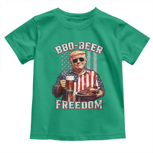 Funny Trump 4th Of July Toddler T Shirt Patriotic BBQ Beer Freedom American Flag TS10 Irish Green Print Your Wear
