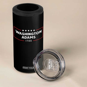 4th July George Washington 1788 4 in 1 Can Cooler Tumbler Retro President Campaign TS10 Print Your Wear