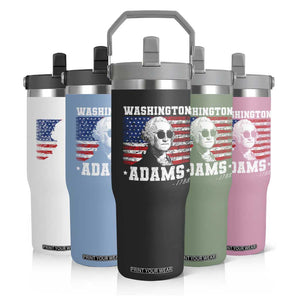 George Washington 1788 Flip Straw Tumbler Funny 4th of July Retro President Campaign USA Flag TS10 Print Your Wear