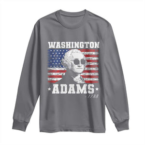 George Washington 1788 Long Sleeve Shirt Funny 4th of July Retro President Campaign USA Flag TS10 Charcoal Print Your Wear
