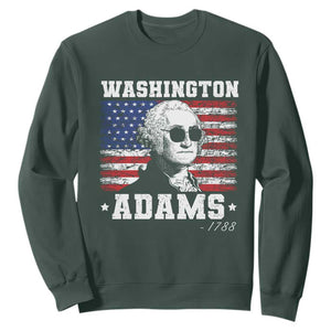 George Washington 1788 Sweatshirt Funny 4th of July Retro President Campaign USA Flag TS10 Dark Forest Green Print Your Wear
