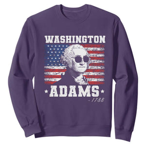 George Washington 1788 Sweatshirt Funny 4th of July Retro President Campaign USA Flag TS10 Purple Print Your Wear