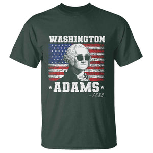 George Washington 1788 T Shirt Funny 4th of July Retro President Campaign USA Flag TS10 Dark Forest Green Print Your Wear