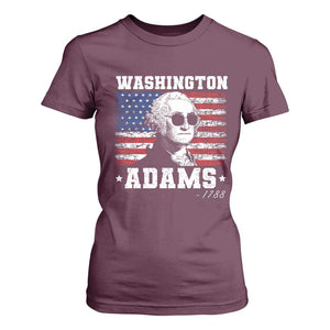 George Washington 1788 T Shirt For Women Funny 4th of July Retro President Campaign USA Flag TS10 Maroon Print Your Wear