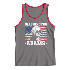 George Washington 1788 Tank Top Funny 4th of July Retro President Campaign USA Flag TS10 Deep Heather Red Print Your Wear