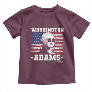 George Washington 1788 Toddler T Shirt Funny 4th of July Retro President Campaign USA Flag TS10 Maroon Print Your Wear