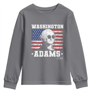 George Washington 1788 Youth Sweatshirt Funny 4th of July Retro President Campaign USA Flag TS10 Charcoal Print Your Wear