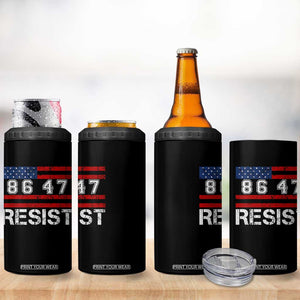 8647 Resist 4 in 1 Can Cooler Tumbler Retro Social Justice American Flag TS10 Print Your Wear