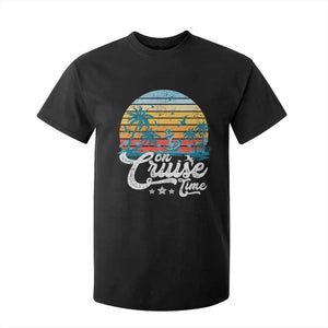 On Cruise Time T Shirt For Kid Retro Summer Vacation Cruising TS10 Black Print Your Wear