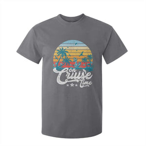 On Cruise Time T Shirt For Kid Retro Summer Vacation Cruising TS10 Charcoal Print Your Wear