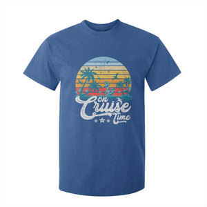 On Cruise Time T Shirt For Kid Retro Summer Vacation Cruising TS10 Royal Blue Print Your Wear