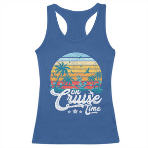 On Cruise Time Racerback Tank Top Retro Summer Vacation Cruising TS10 Royal Blue Print Your Wear