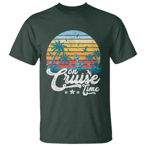 On Cruise Time T Shirt Retro Summer Vacation Cruising TS10 Dark Forest Green Print Your Wear