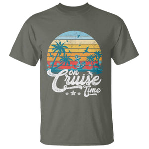 On Cruise Time T Shirt Retro Summer Vacation Cruising TS10 Military Green Print Your Wear