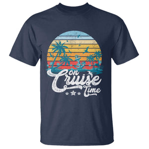 On Cruise Time T Shirt Retro Summer Vacation Cruising TS10 Navy Print Your Wear