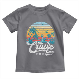 On Cruise Time Toddler T Shirt Retro Summer Vacation Cruising TS10 Charcoal Print Your Wear