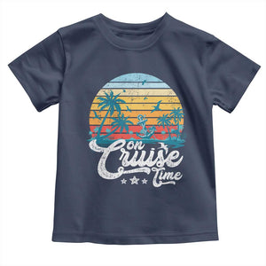 On Cruise Time Toddler T Shirt Retro Summer Vacation Cruising TS10 Navy Print Your Wear