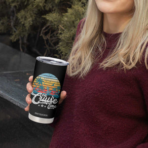 On Cruise Time Tumbler Cup Retro Summer Vacation Cruising TS10 Print Your Wear