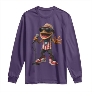 Coqui Puerto Rican Flag Long Sleeve Shirt Taino Boricua Frog Singing TS10 Purple Print Your Wear
