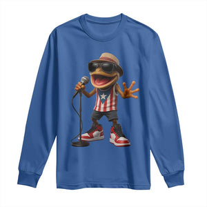 Coqui Puerto Rican Flag Long Sleeve Shirt Taino Boricua Frog Singing TS10 Royal Blue Print Your Wear