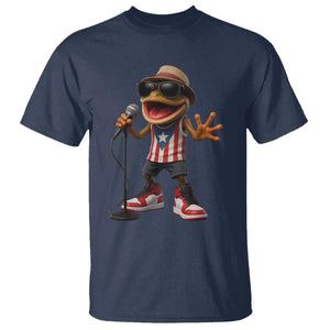 Coqui Puerto Rican Flag T Shirt Taino Boricua Frog Singing TS10 Navy Print Your Wear