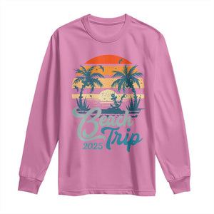Beach Trip 2025 Long Sleeve Shirt Summer Vacation Vintage 70's Retro TS10 Azalea Print Your Wear